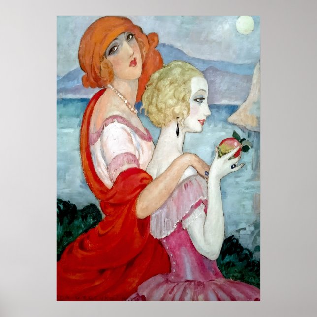 Gerda Wegener - Sur la Route d'Anacapri, Art Déco Poster (Front)
