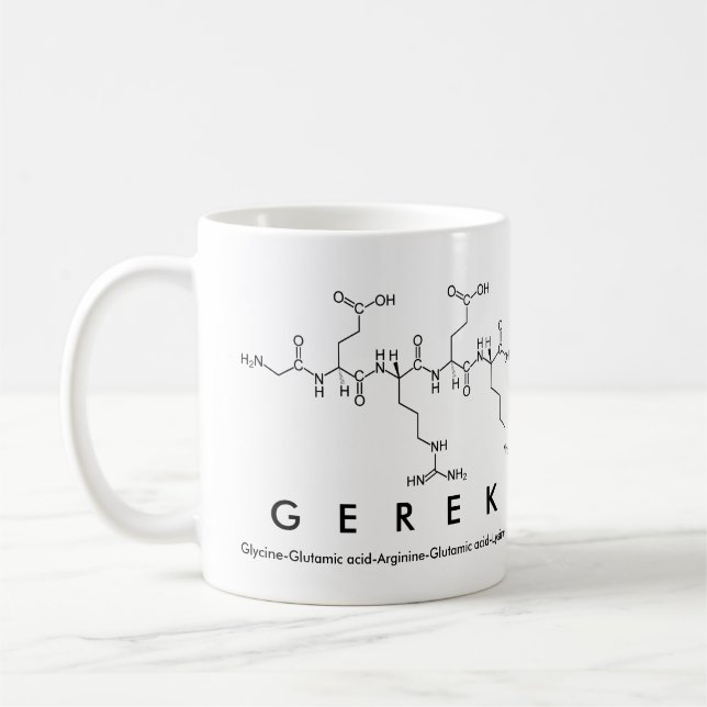 Gerek peptide name mug (Left)