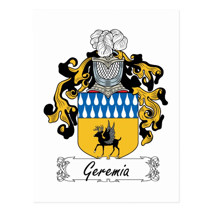 Geremia Family Crest Post Cards