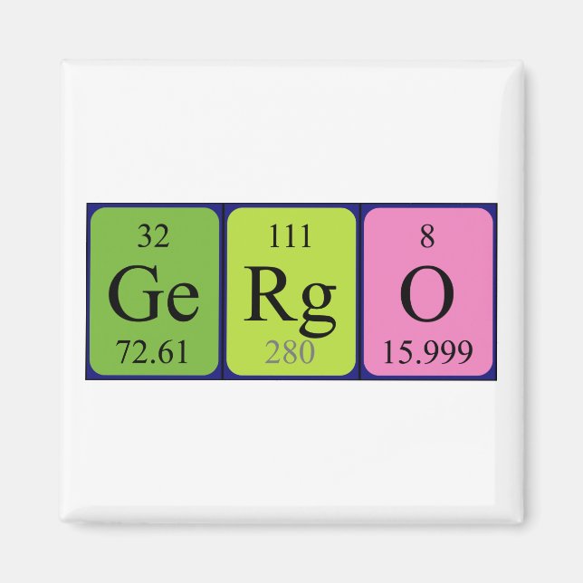 Gergö periodic table name magnet (Front)