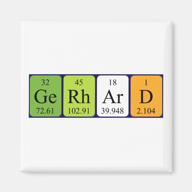 Gerhard periodic table name magnet (Front)