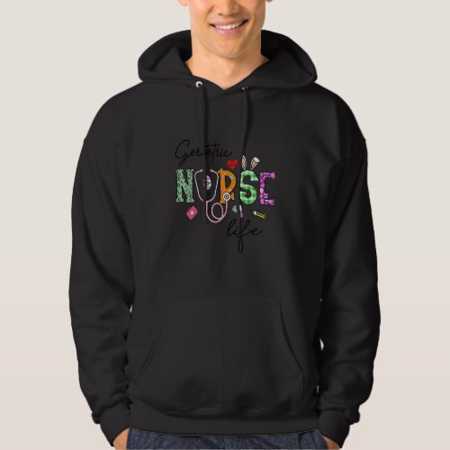 Geriatric Nurse Bunny Nurse Funny Egg Easter Day F Hoodie