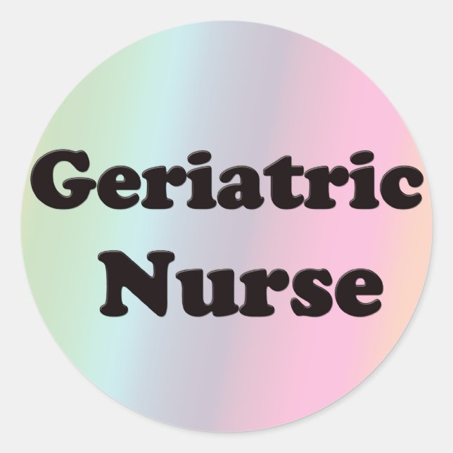 Geriatric Nurse Classic Round Sticker (Front)