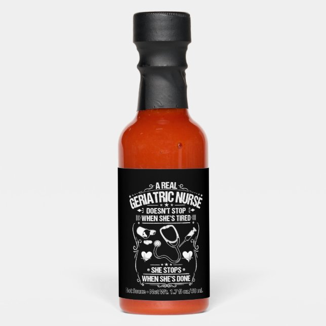 Geriatric Nurse Geriatrics Geriatrician Old People Hot Sauces (Front)