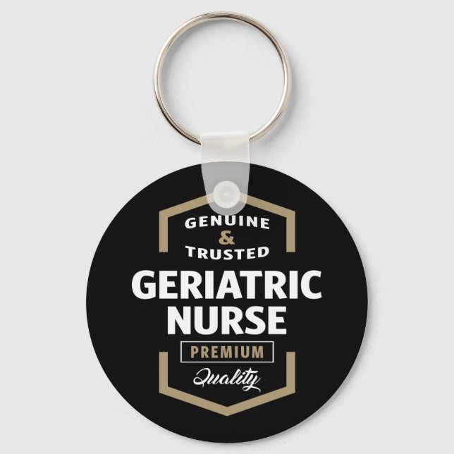 Geriatric Nurse | Gift Ideas Keychain (Front)