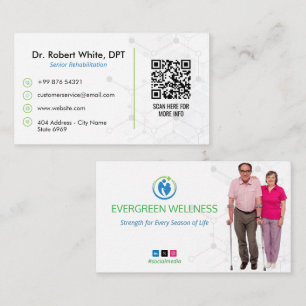 Geriatric Therapy Center   Simple White Business Card