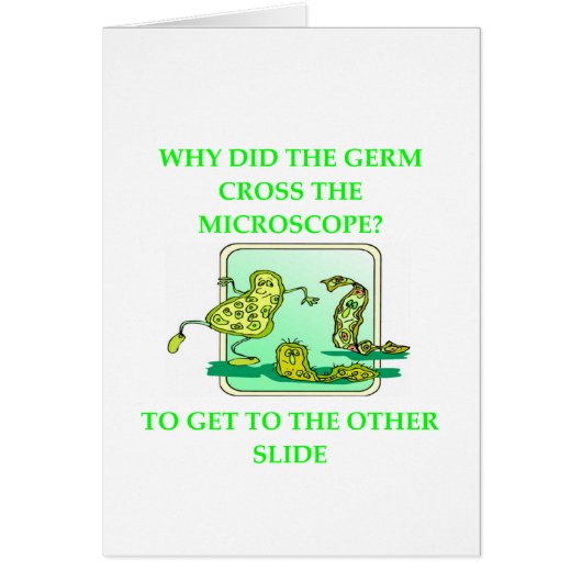 GERM BIOLOGY RESEARCH JOKE CARDS (Front)