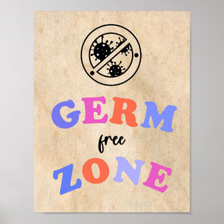 Germ Free zone poster