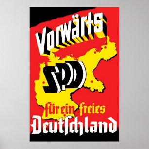 German 1949 Election Poster Forward SPD - For a