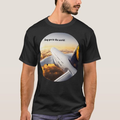 German Airline In the Air Design T_Shirt