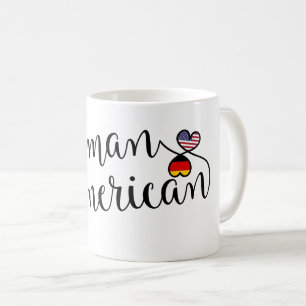 German American Entwined Hearts Coffee Mug