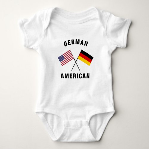 German American Flag Baby Bodysuit