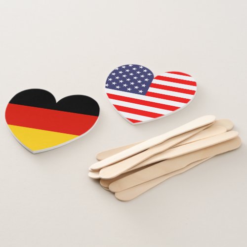 German American flag international wedding party Hand Fan