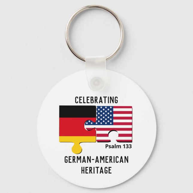 GERMAN AMERICAN Flag Keychain (Front)