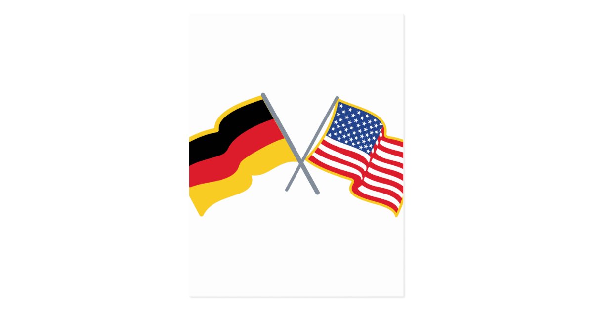 German American Flags Postcard | Zazzle.com