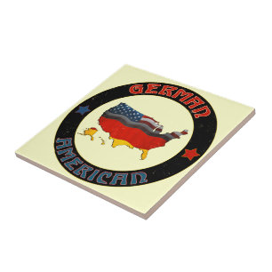 German American Flags Tile