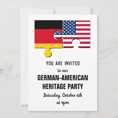 GERMAN AMERICAN Heritage Invitation