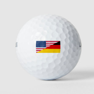 German American Pride US Germany Flag Golf Balls
