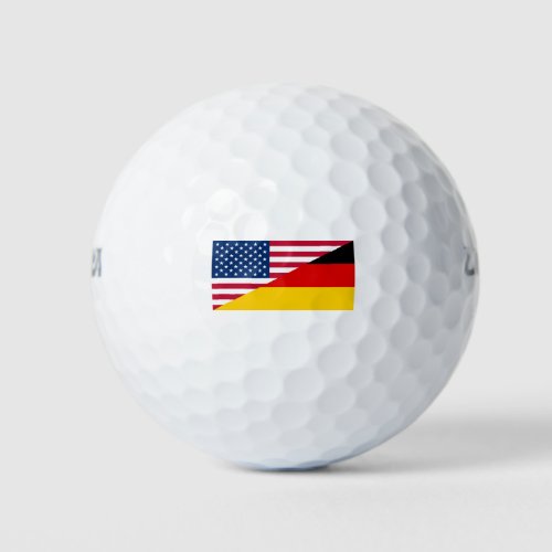 German American Pride US Germany Flag Golf Balls