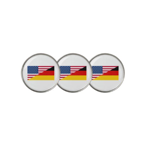 German American Pride US Germany Flag Golf Balls Golf Ball Marker