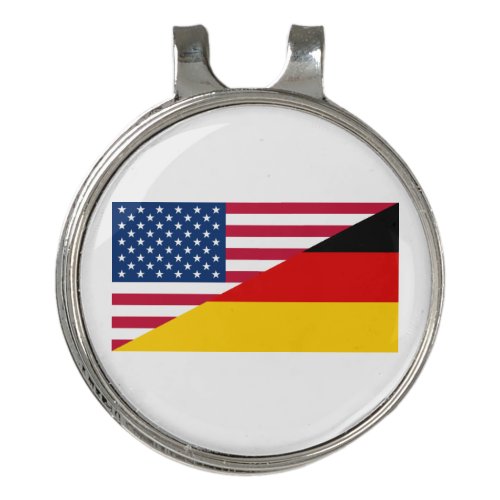 German American Pride US Germany Flag  Golf Hat Clip