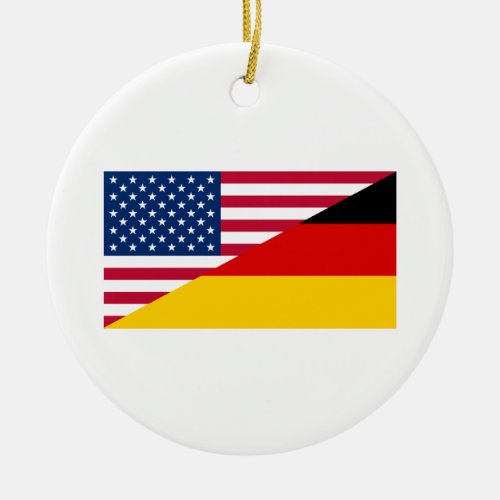 German American Pride US Germany Flag Ornament