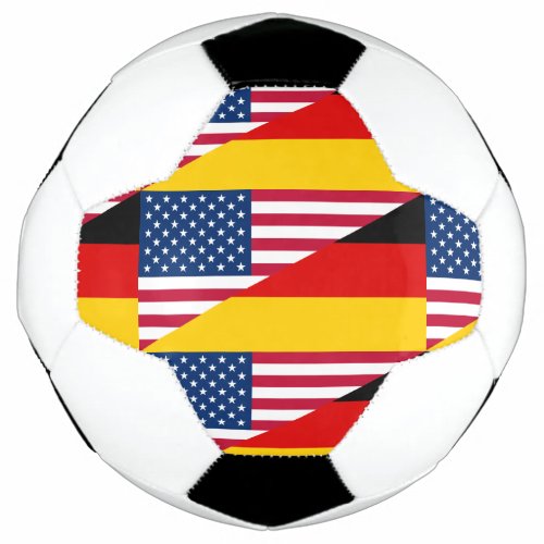 German American Pride US Germany Flag Soccer Ball