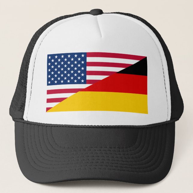 German American Pride US Germany Flag Trucker Hat (Front)