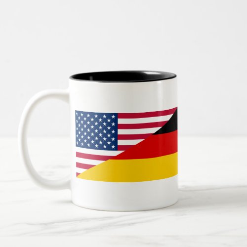 German American Pride US Germany Flag Two_Tone Coffee Mug
