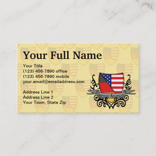 German-American Shield Flag Business Card