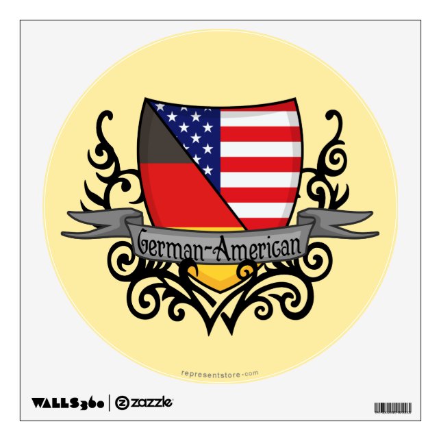 German-American Shield Flag Wall Decal (Front)