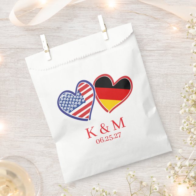 German American Wedding Favor Bag (Clipped)