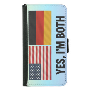 German American Yes Im Both - Germany USA Citizen Samsung Galaxy S5 Wallet Case