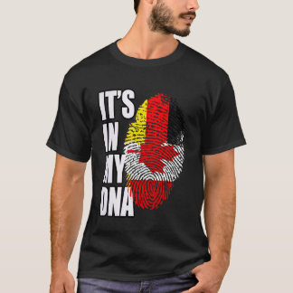 German and Canadian DNA Heritage Flag T-Shirt