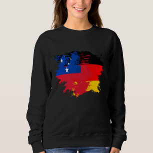 German and Samoan Mix Heritage Flag Sweatshirt
