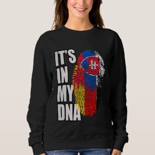 German and Slovak DNA Heritage Flag Sweatshirt