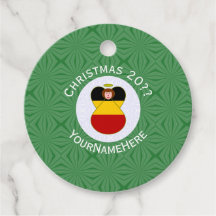 German Angel Christmas Flag Personalized
