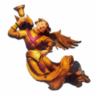 German Angel with Bell - Ornament Sculpture