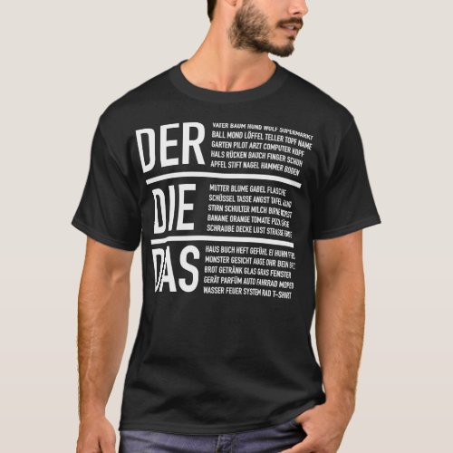 German Articles German Language Cheatsheet 2 T_Shirt