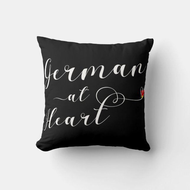 German At Heart, Germany Throw Pillow (Front)