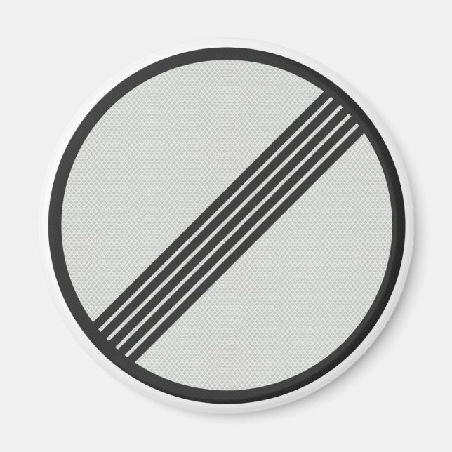 German Autobahn No Speed Limits Road Sign Magnet (Front)