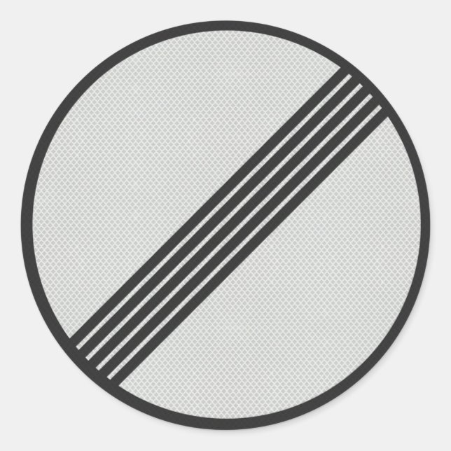 German Autobahn 'No speed restrictions' sticker (Front)