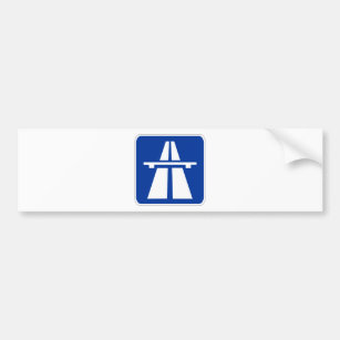 German Autobahn Sign Bumper Sticker