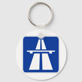 German Autobahn Sign Keychain