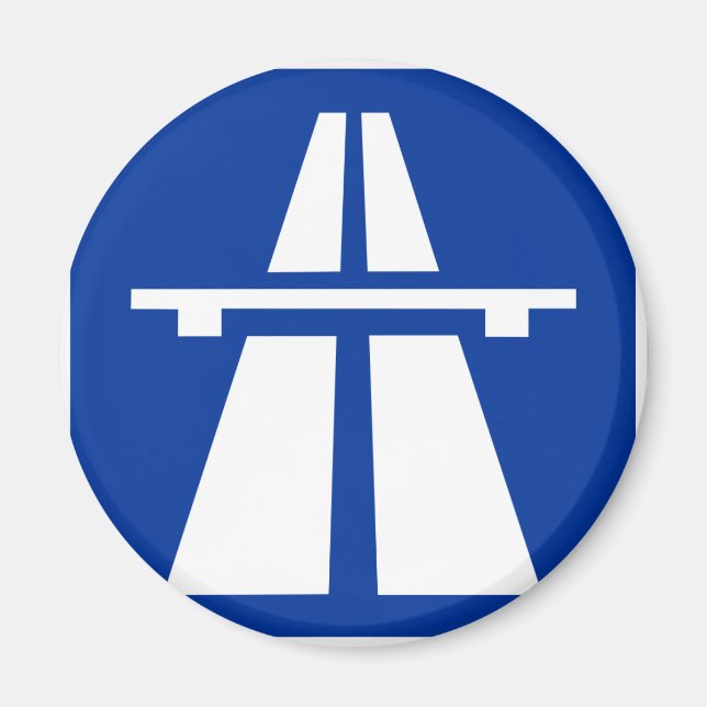 German Autobahn Sign Magnet (Front)