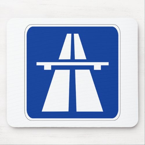 German Autobahn Sign Mouse Pad