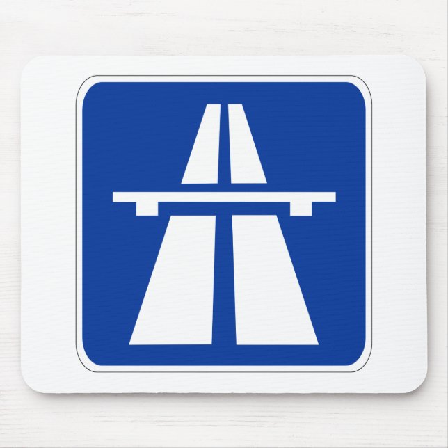 German Autobahn Sign Mouse Pad (Front)