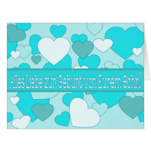 German Baby Boy congratulations Cards