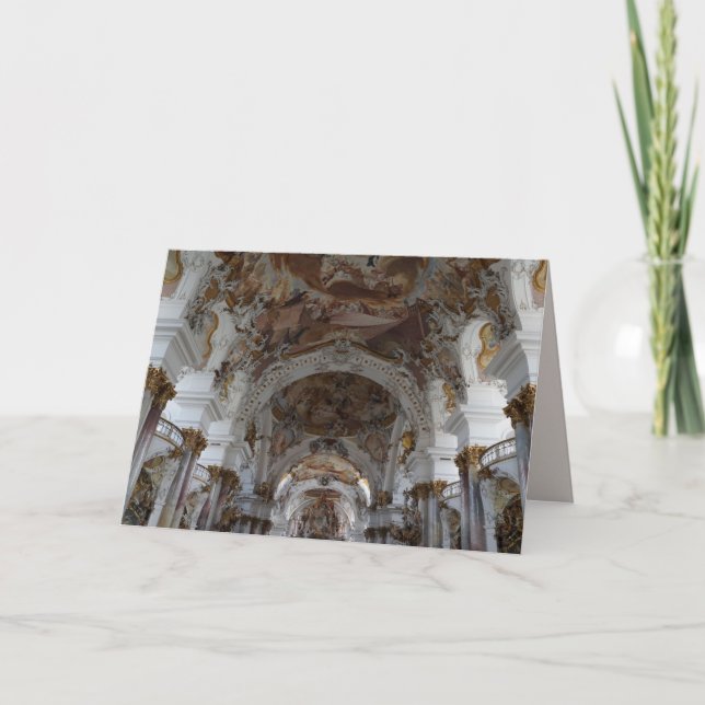 german baroque cathedral greeting card (Front)