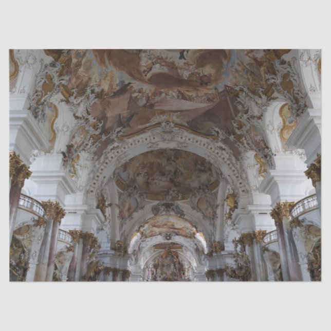german baroque cathedral tissue paper (Front)